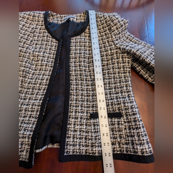 Kate Hill textured tweed jacket, 12P, black, tan, and white - Picture 7 of 9